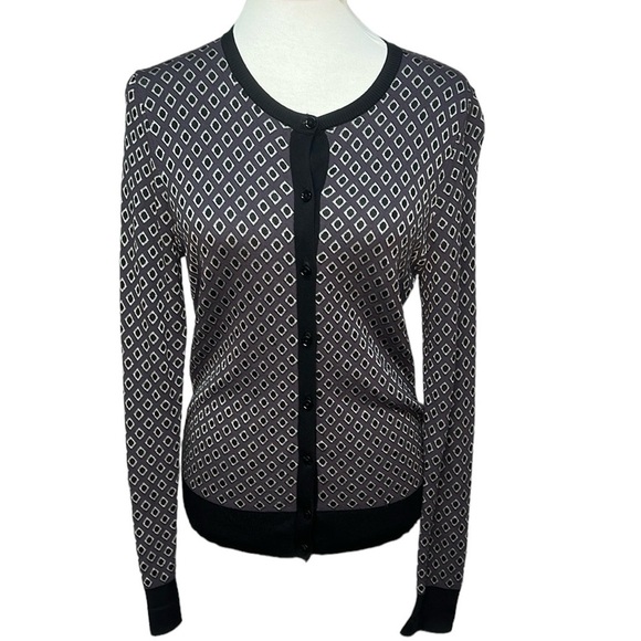 Ann Taylor Sweaters - Ann Taylor Diamond Print Cardigan Purple